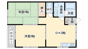 天神ハイツＡの物件間取画像